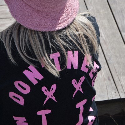 T-shirt Pink Smile Longer Length