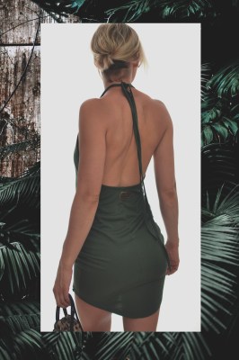  BASIC DRESS DARK OLIVE