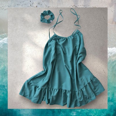 Beach Please Ocean Green Dress
